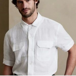 NEW Banana Republic men's linen shirt